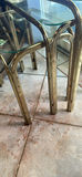 Brass-Framed Glass Nesting Tables A - thumbnail 3 of 13