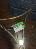 Glass and brass coffee and End Table B - thumbnail 5 of 6