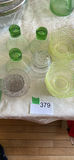 Green and Clear Pressed-Pattern Glassware B - thumbnail 1 of 17