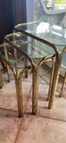 Brass-Framed Glass Nesting Tables A - thumbnail 11 of 13
