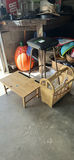 Wooden Tables, stool and storage Rack B - thumbnail 1 of 9