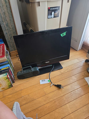 RCA 19-inch LCD TV and Boom Box A - Image 1 of 5