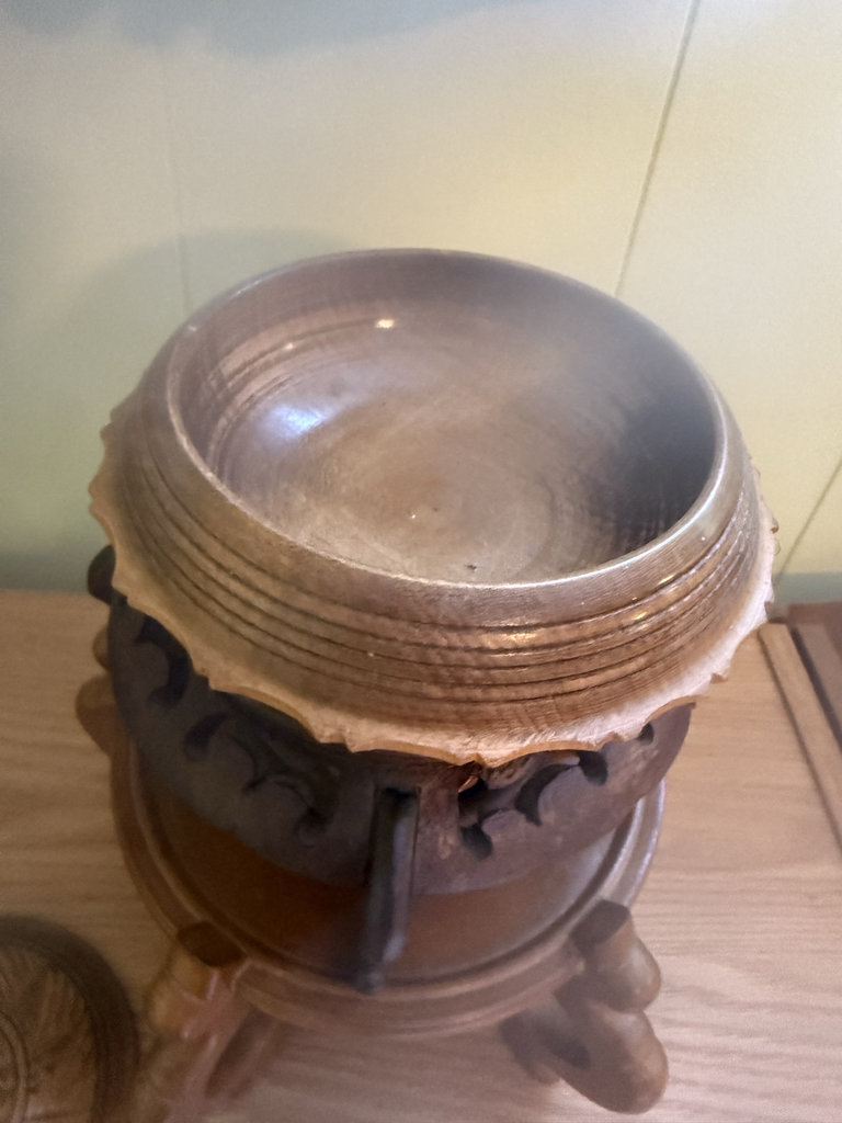 Japanese Antique incense burner on carved stand - image 3 of 6
