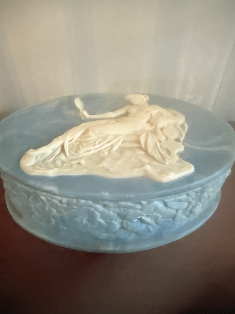 Blue Wedgwood Jasperware Trinket Box Set with Classical Reliefs - image 3 of 11
