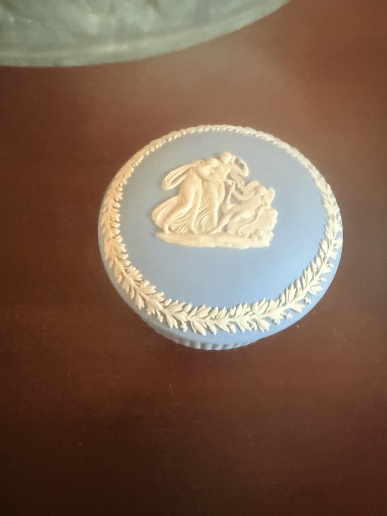 Blue Wedgwood Jasperware Trinket Box Set with Classical Reliefs - image 6 of 11