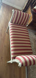 Upholstered Striped Bench with Arms - thumbnail 2 of 4