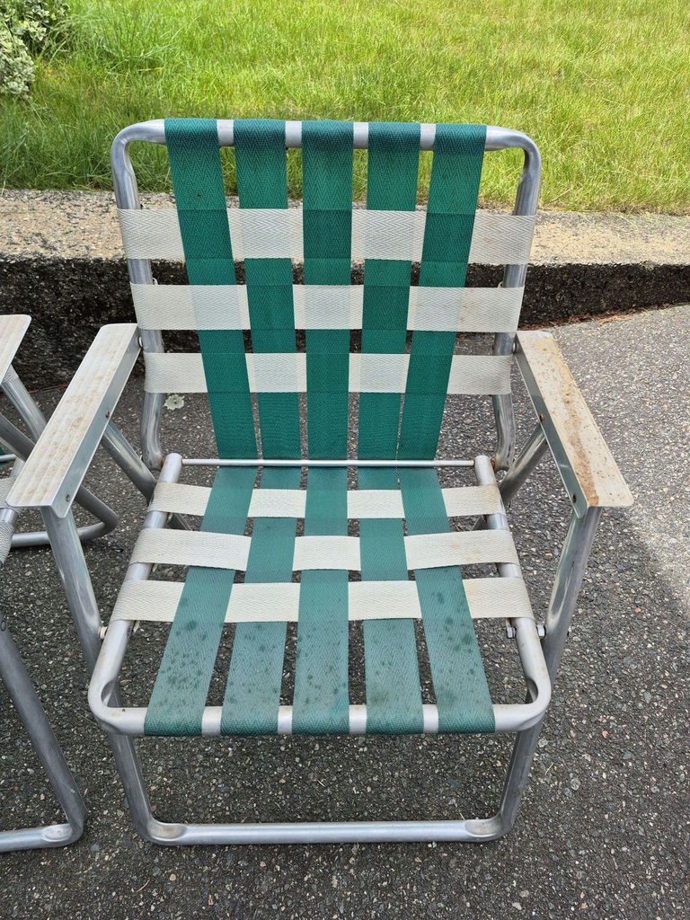 Set of Aluminum Webbed Lawn Chairs - image 2 of 5