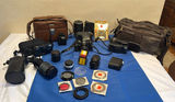 Minolta SLR Camera Kit, Canon Sure Shot Camera, Lenses, Filters, and Camera Bags - thumbnail 1 of 12