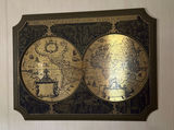 Framed Antique-Style World Map Wall Art - thumbnail 3 of 3