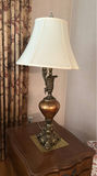 Decorative Table Lamp with Fabric Shade - thumbnail 1 of 4