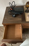 Wooden Writing Desk with Seven Drawers and Matching Chair - thumbnail 3 of 3