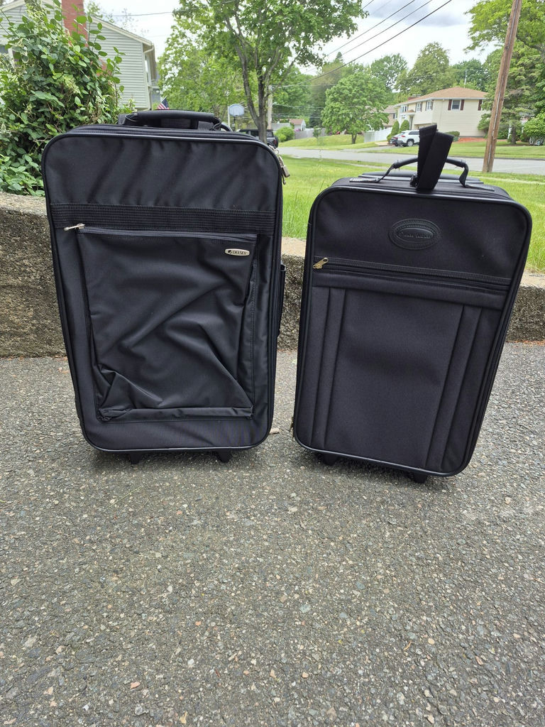 Two Black Rolling Suitcases - image 1 of 5