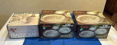 Pfaltzgraff Christmas Heirloom Mug Set and Arcoroc Aspen Dinnerware Sets - Image 1 of 4