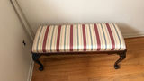 Upholstered Bench with Wooden Legs - thumbnail 1 of 2