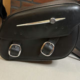 Pair of Harley Davidson Motorcycle Saddlebags w/ Hardware - thumbnail 2 of 10