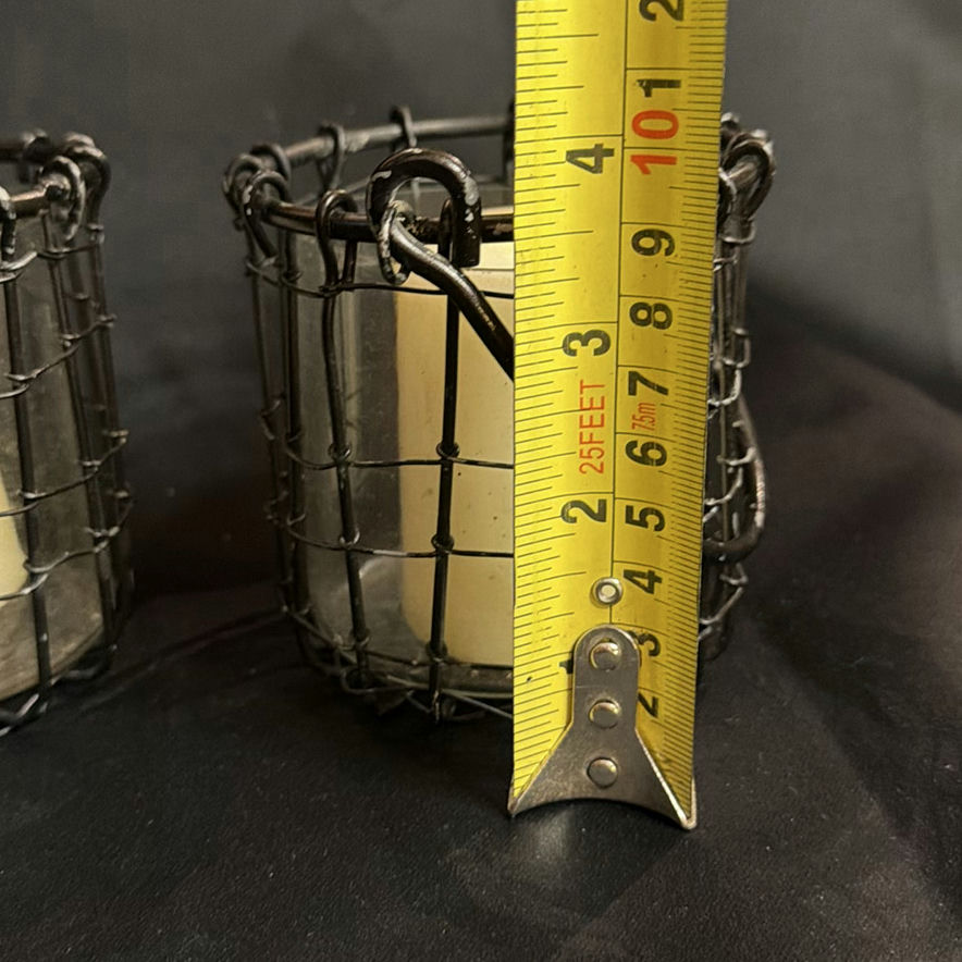 Lot of Votive Candle Holders - Black Wire and Shiny Metal - image 4 of 7