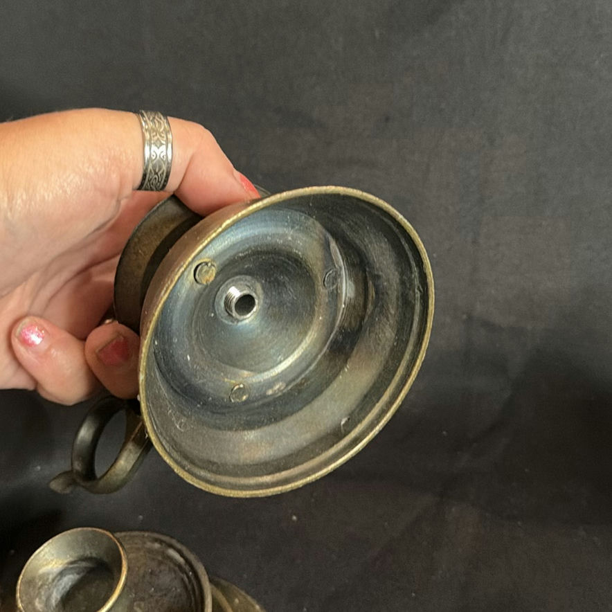 Vintage Candlesticks - Appear To Be Copper/Brass Combo - image 9 of 10