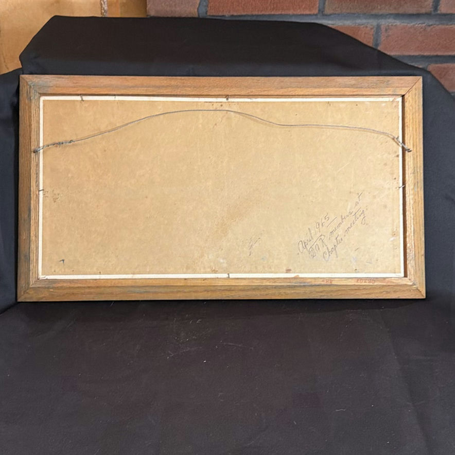 Framed Artwork "Daughters of the American Revolution Chapter Meeting" Dated 1965 - image 8 of 10