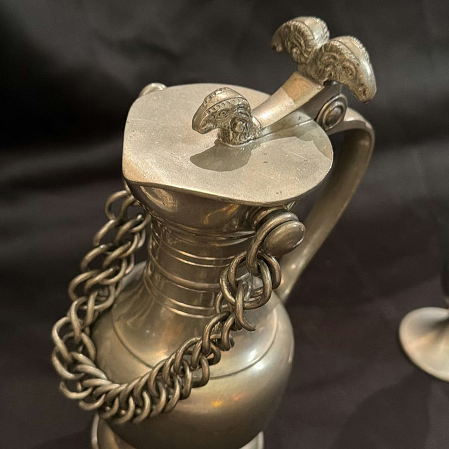 Vintage Pewter Lot including Vase, Cream & Suger Set, Pitcher - image 11 of 13