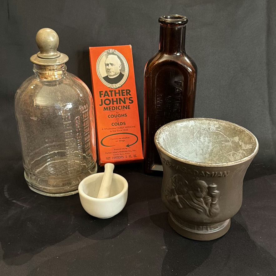 Vintage Apothecary Items Including Mortar and Pestle - image 1 of 12