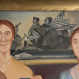 Framed Artwork "Daughters of the American Revolution Chapter Meeting" Dated 1965 - thumbnail 5 of 10