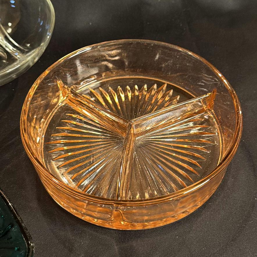 Vintage Collectible Glass Serving Dishes/Relish Trays Lot of 4 - image 3 of 7