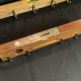 Wooden Wall-Mounted Racks (2) with Metal Hooks Appear to Be Repurposed Vintage Items - thumbnail 3 of 11