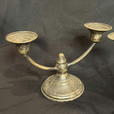 Vintage Candle Holder Sterling Silver Cement Filled Base - Rich Patina - thumbnail 3 of 5