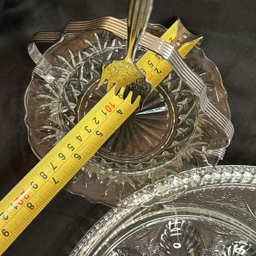 Vintage Clear Glass Serving Piece Lot - image 9 of 9