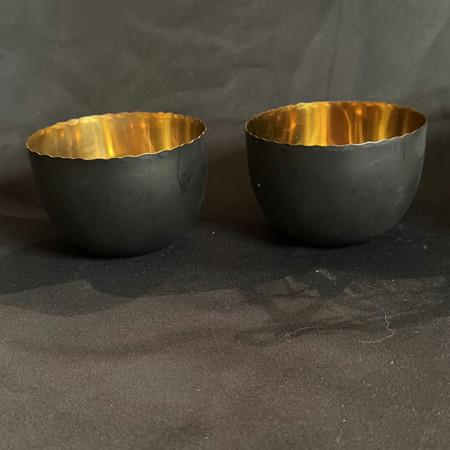 Lot of Votive Candle Holders - Black Wire and Shiny Metal - image 5 of 7
