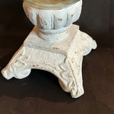 Bell Jar Candle Holders Distressed White w/ Clear Glass - thumbnail 4 of 9