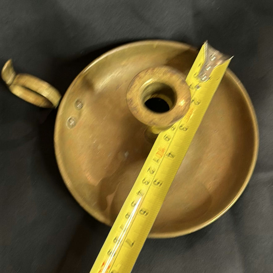 Vintage Brass Candlestick Holders (Set of Three) Chamberstick Style - image 4 of 10