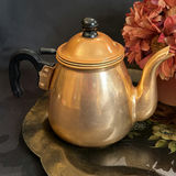 Vintage MCM Teapots, Toleware Style Tray, Flowers - thumbnail 2 of 10