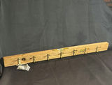 Wooden Wall-Mounted Racks (2) with Metal Hooks Appear to Be Repurposed Vintage Items - thumbnail 7 of 11
