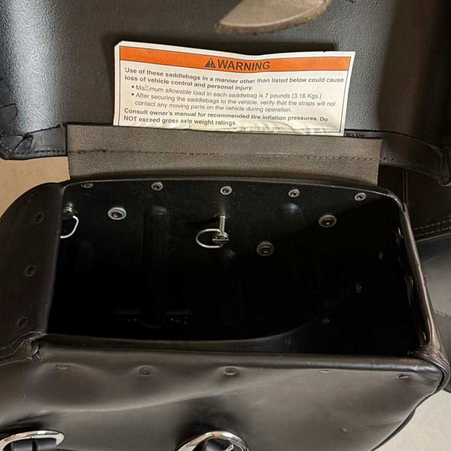 Pair of Harley Davidson Motorcycle Saddlebags w/ Hardware - image 4 of 10