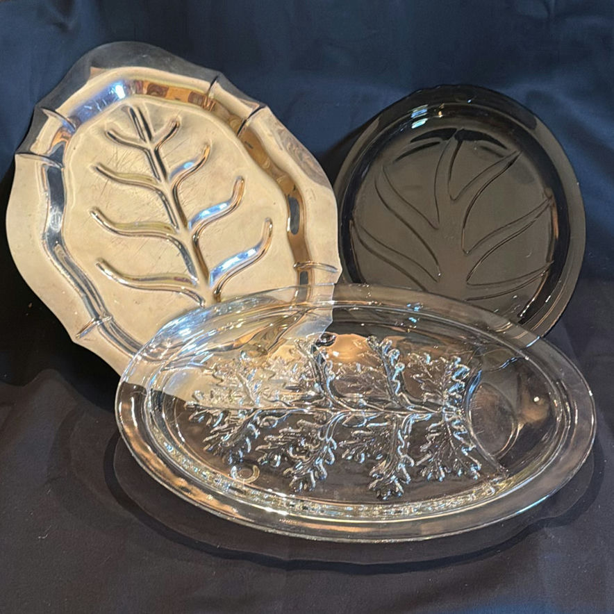 Vintage Meat and Food Platter Lot - Including Well and Tree, Tree of Life - image 1 of 4
