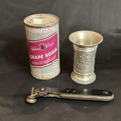 Vintage Lot - Pewter, Can Opener, Soda Can - Image 1 of 6