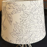 Lattice Metal Table Lamp with Botanical Shade - Tested Working Condition - thumbnail 3 of 4