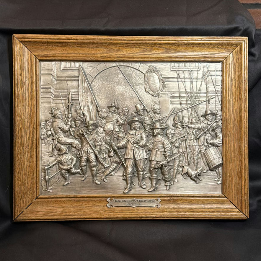 Rembrandt Van Rijn Metal Relief Plaque Wall Hanging  - image 1 of 7