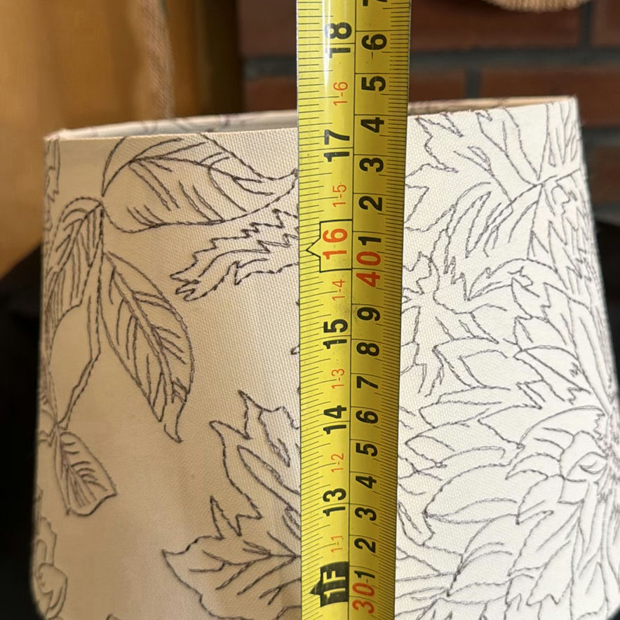 Lattice Metal Table Lamp with Botanical Shade - Tested Working Condition - image 2 of 4