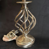 Lattice Metal Table Lamp with Botanical Shade - Tested Working Condition - thumbnail 4 of 4