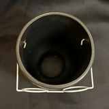 Black Ceramic Head-Shaped Vase with Wire Glasses - thumbnail 3 of 4