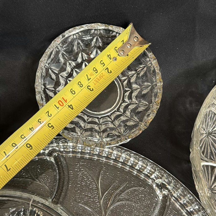 Vintage Clear Glass Serving Piece Lot - image 8 of 9