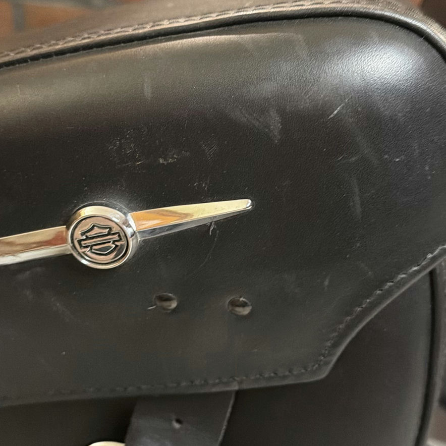 Pair of Harley Davidson Motorcycle Saddlebags w/ Hardware - image 8 of 10