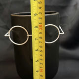 Black Ceramic Head-Shaped Vase with Wire Glasses - thumbnail 4 of 4