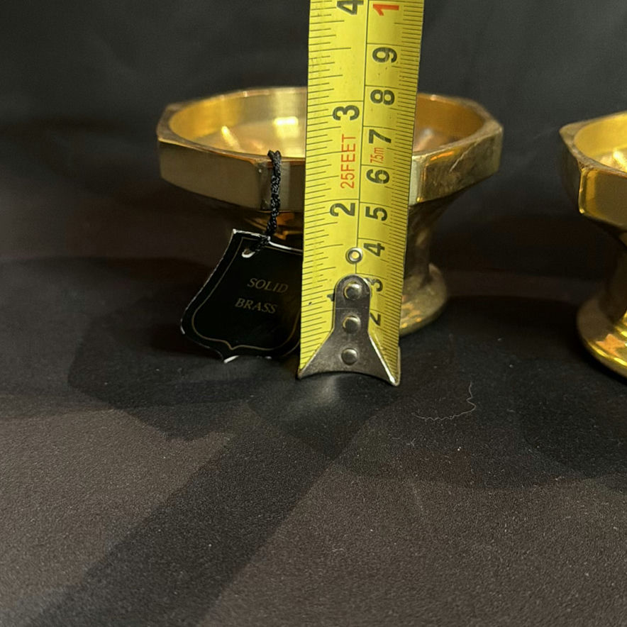 Pair of Solid Brass Candle Holders Made in Thailand NWT - image 6 of 6