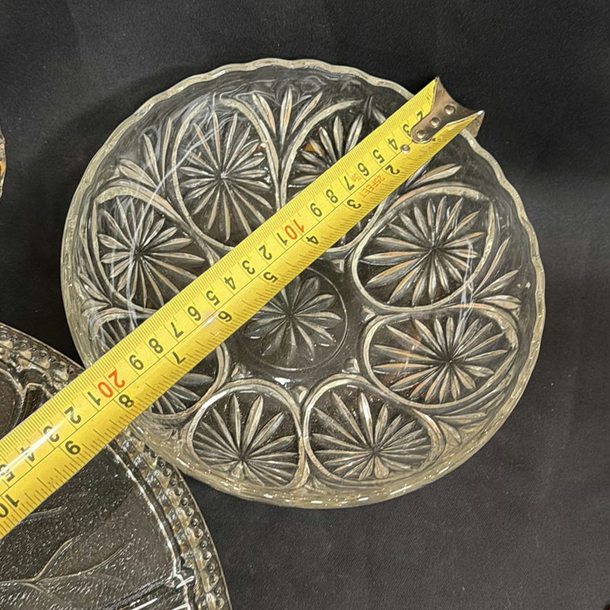 Vintage Clear Glass Serving Piece Lot - image 7 of 9