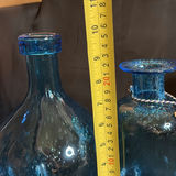 Vintage Trio of Blue and Green Glass Vases/Bottles Appear to be Handblown - thumbnail 6 of 7