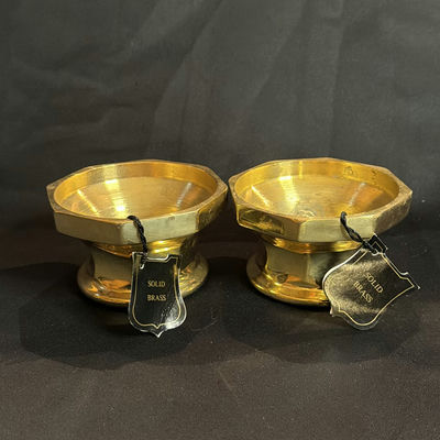 Pair of Solid Brass Candle Holders Made in Thailand NWT - Image 1 of 6
