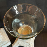 Bell Jar Candle Holders Distressed White w/ Clear Glass - thumbnail 3 of 9